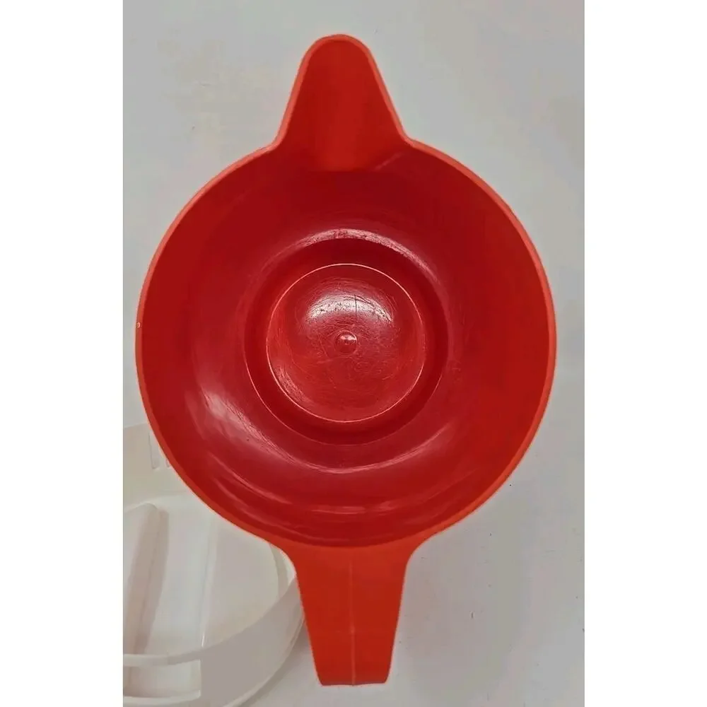 Vtg Anheiser Busch Advertising Juice Plastic Pitcher Red W‎ Lid 9.5